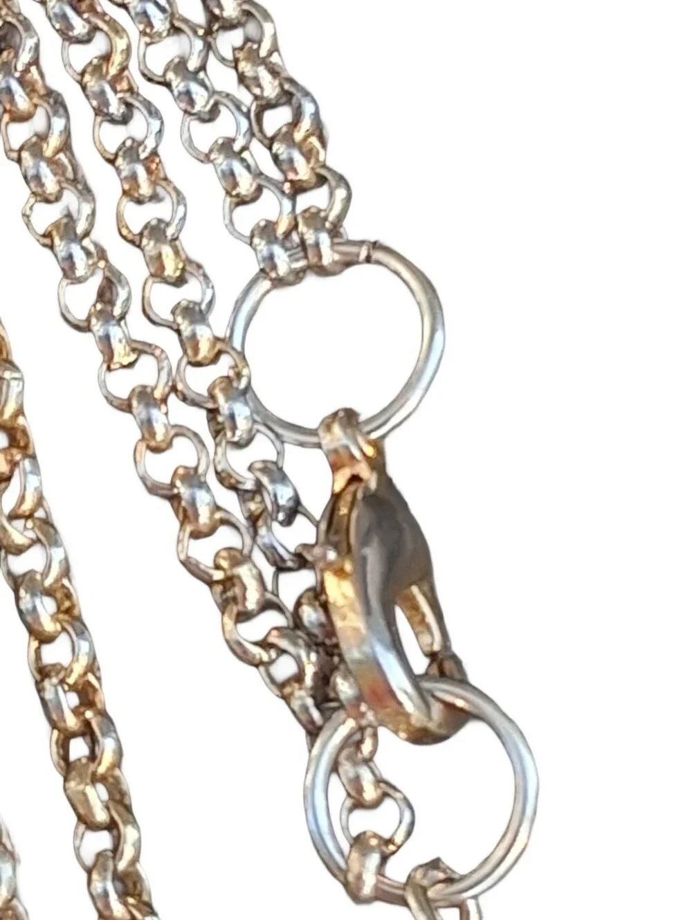 RLM Soho Robert Lee Morris Layered Hammered Pendant Necklace Gold Tone